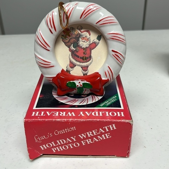 Avon Holiday Wreath Photo Frame Vintage - Picture 3 of 9